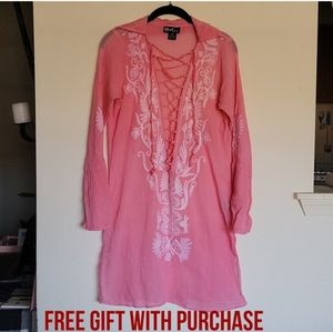Embroidered Beach cover up
